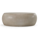 Denny - Modern Beige Concrete Oval Coffee Table