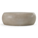 Denny - Modern Beige Concrete Oval Coffee Table