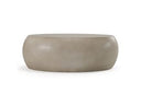 Denny - Modern Beige Concrete Oval Coffee Table