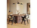 Depew - Mid-Century Modern Walnut Round Dining Table