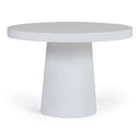 Desoto - Modern White Concrete Round Dining Table