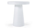 Desoto - Modern White Concrete Round End Table