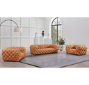 Dexter - Transitional Camel Full Italian Leather Lounge Chair