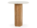 Dillinger - Modern White Marble + Mango Wood End Table