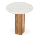 Dillinger - Modern White Marble + Mango Wood Coffee Table