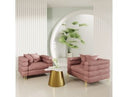 Poppy - Modern White Fabric Lounge Chair