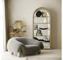 Clarity - Contemporary Light Grey Fabric Accent Chair