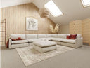 Sherry - Modern Grey Leather Left Facing Sectional Sofa