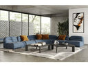 Forman - Modern Blue Fabric Modular Sectional Sofa