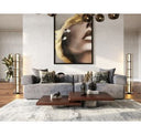 Moreno - Modern Ivory Beige Fabric 4-Seater Sofa