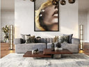 Moreno - Modern Grey Fabric 4-Seater Sofa