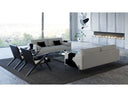 Corina - Modern Grey Linen Loveseat