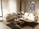 Simone - Modern Off-White Fabric Sectional Sofa