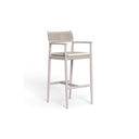 Dolcevita Alu Bar Stool by Talenti, Warm White / Beige Rope