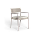 Dolcevita Alu Dining Armchair by Talenti, Warm White / Beige Rope