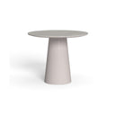 Dolcevita Alu Round Dining Table, 35" by Talenti, Warm White / Beige Top