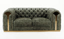 Dosie - Transitional Grey Velvet Loveseat