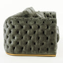Dosie - Transitional Grey Velvet Loveseat