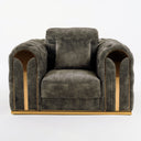 Dosie - Transitional Grey Velvet Chair