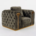 Dosie - Transitional Grey Velvet Chair