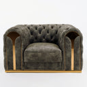 Dosie - Transitional Grey Velvet Chair