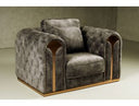 Dosie - Transitional Grey Velvet Chair