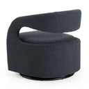 Dowsett - Modern Charcoal Fabric Swivel Accent Chair
