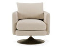 Doyle - Modern Cream Fabric + Gold Accent Chair