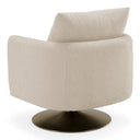 Doyle - Modern Cream Fabric + Gold Accent Chair