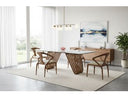 Draper Mid-Century Walnut & Glass Dining Table
