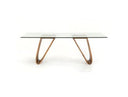 Mason Modern Glass & Walnut Dining Table