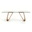 Draper Mid-Century Walnut & Glass Dining Table
