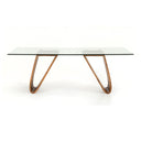 Draper Mid-Century Walnut & Glass Dining Table