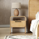 Dresden - Modern Natural Acacia 2-Drawer Nightstand Bedroom Set