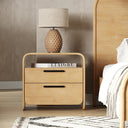Dresden - Modern Natural Acacia 1-Drawer Nightstand Bedroom Set