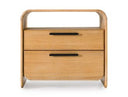 Dresden - Modern Natural Acacia 2-Drawer Nightstand