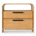 Dresden - Modern Natural Acacia 2-Drawer Nightstand Bedroom Set