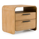 Dresden - Modern Natural Acacia 2-Drawer Nightstand