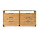 Dresden - Modern Natural Acacia 2-Drawer Nightstand