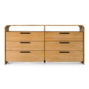 Dresden - Modern Natural Acacia 2-Drawer Nightstand Bedroom Set