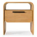 Dresden - Modern Natural Acacia 1-Drawer Nightstand