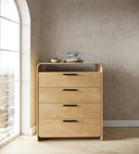 Dresden - Modern Natural Acacia 2-Drawer Nightstand Bedroom Set