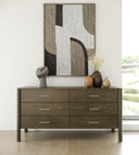 Carolina - Modern Grey Fabric + Wenge Bedroom Set