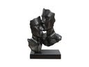 Two Faces Black Sculpture