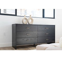 Wales Modern Blue Fabric Bed