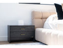 Wales Modern Grey Ash 2-Drawer Nightstand