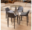 Keaton - Square Modern Glass + Stainless Steel Dining Table