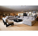 Vicki - Modern Grey Fabric Ottoman
