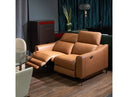 Eden - Modern Camel Leather Loveseat With 2 Recliners