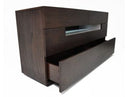 Ceres - Contemporary Brown Oak and Grey Dresser w/ LED Light